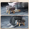 HOMCOM Repose pied salon, ottoman, siège rembourré en Voir les images du produit 3