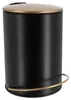 TENDANCE Abfalleimer Mülleimer 3 l schwarz gold Produktbild-Vorschau 1