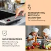 A collage of images showing a person using an induction cooktop, marketing text about its features, and two children cooking. Produktbild-Vorschau