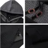 Herren Hoodie Langarm Casual Warm Sportlich Schwarz XXL Produktbild-Vorschau 5