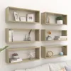 vidaXL Würfelregale 6 Stk. Sonoma-Eiche 60x15x23 cm Anteprima dell’immagine prodotto 9