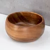 Schale Holz 15cm rund Akazienholz Tischdeko Natur Braun Produktbild-Vorschau 2