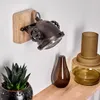 Biati »Biati« verstellbare Wandlampe, Metall/Holz/Glas, Produktbild-Vorschau 4