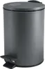 A dark gray pedal bin with a black pedal and lid. Náhled obrázku produktu