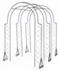 Relaxdays Rosenbogen, Metall, HBT: 250 x 180 x 210 cm, Produktbild-Vorschau 8