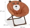 Relaxdays Moonchair Kinder, Bär, faltbar, HxBxT: 47 x 50 x Produktbild-Vorschau 4
