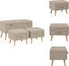 vidaXL Hocker mit Stauraum 3 Stk. Beige Stoff -  Truhen- & Produktbild-Vorschau 1