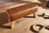 FineBuy Design Sitzbank Turnbock 90cm Cognac gesteppt Produktbild-Vorschau 4