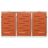 Mülltonnenbox Für 276,5X77,5X112,5 Cm Edelstahl: orange / 3 Produktbild-Vorschau 5
