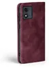 A burgundy flip-style phone case for a Motorola Moto E13 is shown against a white background. Produktbild-Vorschau