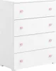 Cassettiera bianca Emily - maniglie rosa Anteprima dell’immagine prodotto 1