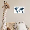 MuchoWow® Poster Weltkarte - Blau - Abstrakt 30x20 cm - Produktbild-Vorschau 7