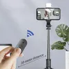 Selfie Stick, Handy Stativ, Handyhalter mit drehbarer Halterung und Licht - SelfieStick (4) Produktbild-Vorschau