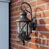 Lucande Außenwandleuchte Marcellino, rost, Metall, Glas Produktbild-Vorschau 4