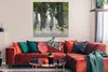 MuchoWow® Poster Vier Huskys zwischen den Bäumen 100x100 cm Produktbild-Vorschau 2