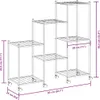 vidaXL Stojan na květiny s kolečky 83x25x83,5 cm černá Náhled obrázku produktu 8