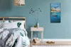 Wanduhr Bürouhr Leinwand Bild Geräuschlos 30x60 Gemälde Produktbild-Vorschau 4