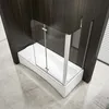 Badewannenaufsatz Faltwand 110x140cm Duschabtrennung Produktbild-Vorschau 3