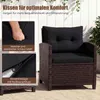 COSTWAY Gartenmöbel Set Polyrattan, 3-tlg. Balkonmöbel Set Produktbild-Vorschau 4