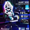 ALFORDSON 1-pak fotel do gier z masażem LED, skóra PU, Podgląd zdjęcia produktu 3
