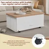 OKWISH Table Basse Relevable - avec 4 Tabourets et Tiroir, Voir les images du produit 6