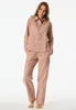 Schiesser dames pyjama, lange model, maat 40, terracotta Productafbeelding-voorbeeld 1