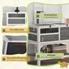 Casa para tortugas PawHut, hecha de madera, con recinto Vista previa de la imagen del producto 7