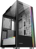 A computer case with tempered glass panels and RGB lighting. Produktbild-Vorschau