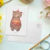 Mr. & Mrs. Panda Postkarte Bär Torte 40. Geburtstag - Weiß Produktbild-Vorschau 3