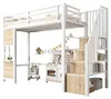 Hochbett mit Fensterdesign, Sicherheitsgeländer und offener Produktbild-Vorschau 9