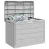 vidaXL Outdoor-Kissenbox Grau 77,5x44,5x53 cm Polypropylén Náhľad obrázku produktu 4