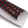 Geschenkpapier Herzen 70cm x 2m Rolle Schwarz / Rot Produktbild-Vorschau 1