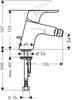 hansgrohe Focus Bidetmischer, Ausladung 126mm, Zugstangen Produktbild-Vorschau 4