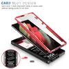 A phone case with a card slot feature is shown, with a phone inside. Produktbild-Vorschau