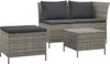vidaXL Set di 3 pezzi da giardino con cuscini in polirattan Anteprima dell’immagine prodotto 1