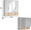 Kleiderschrank "Ivar" in Weiß Abs. Eiche Sonoma mit 4 Produktbild-Vorschau 7