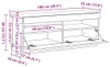 vidaXL TV-Schrank mit LED-Leuchten Räuchereiche 100x35x40 Produktbild-Vorschau 5