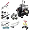 Agora-Tec® Airbrush Set PROFI K1 red Produktbild-Vorschau 1