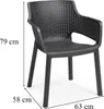 Sedia da giardino Keter EVA - 57,7 x 62,5 x 79 cm - Grafite Anteprima dell’immagine prodotto 10