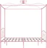 vidaXL Himmelbett-Gestell Rosa Metall 160 x 200 cm Produktbild-Vorschau 3