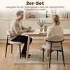 HOMCOM Esszimmerstühle 2er Set Küchenstuhl mit Leinenoptik, Produktbild-Vorschau 5