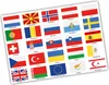 A collection of various European country flags arranged in a grid. Produktbild-Vorschau