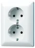 JG Schuko dubbele stekkerdoos, model AS5020UWW, kleur Productafbeelding-voorbeeld 2