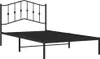 vidaXL Struttura letto con testiera in metallo nero 107x203 Anteprima dell’immagine prodotto 4