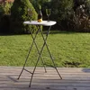 Stehtisch mit anthraziter Husse klappbar Ø 60cm Bistrotisch Produktbild-Vorschau 2