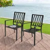 Stapelbare Gartenstühle 2er Set, pulverbeschichtetes Eisen, Produktbild-Vorschau 2