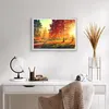 Gerahmtes Poster - Weißer Rahmen - Park Herbst Baum - 70x50 Produktbild-Vorschau 6