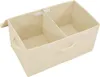 vidaXL Úložné boxy 2 ks látka 50x30x25 cm krémová Náhľad obrázku produktu 5