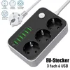 Steckdosenleiste 3-Fach 6 USB Mehrfachsteckdose mit Produktbild-Vorschau 1