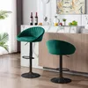 Tabouret de bar STILLO, vert, tissu velours Voir les images du produit 3